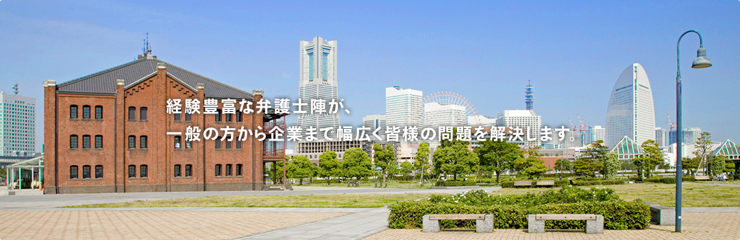 経験豊富な弁護士陣が、一般の方から企業まで幅広く皆様の問題を解決します。